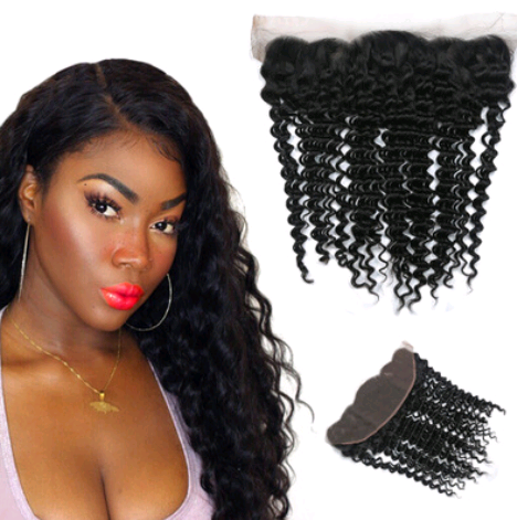 Front lace 4x13 lace frontal deep hair block real hair wig hair block